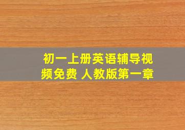 初一上册英语辅导视频免费 人教版第一章